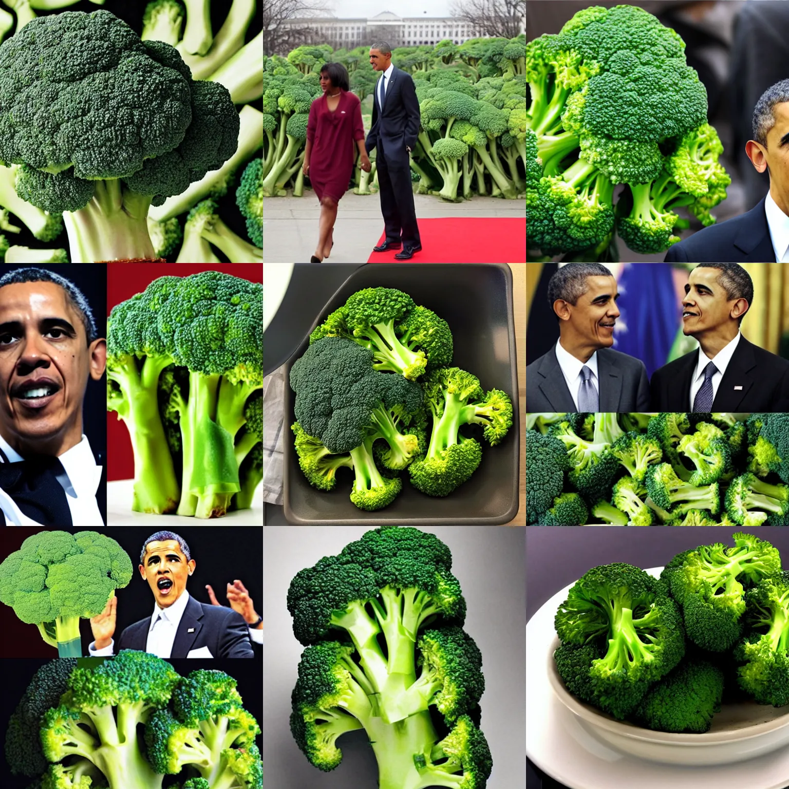 Image similar to broccoli obama