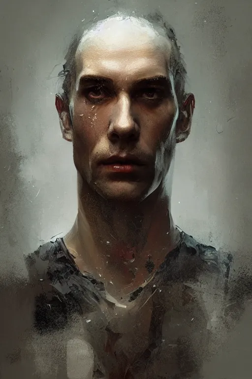 Image similar to portrait of a man, oil painting, darkness, paint texture, digital painting, highly detailed, artstation, sharp focus, illustration, concept art, ruan jia, charlie bowater, tom bagshaw, norman rockwell