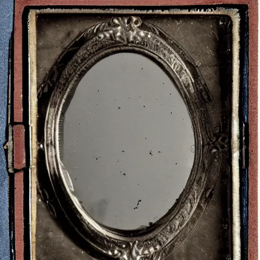 Image similar to tintype photo of a broken mirror