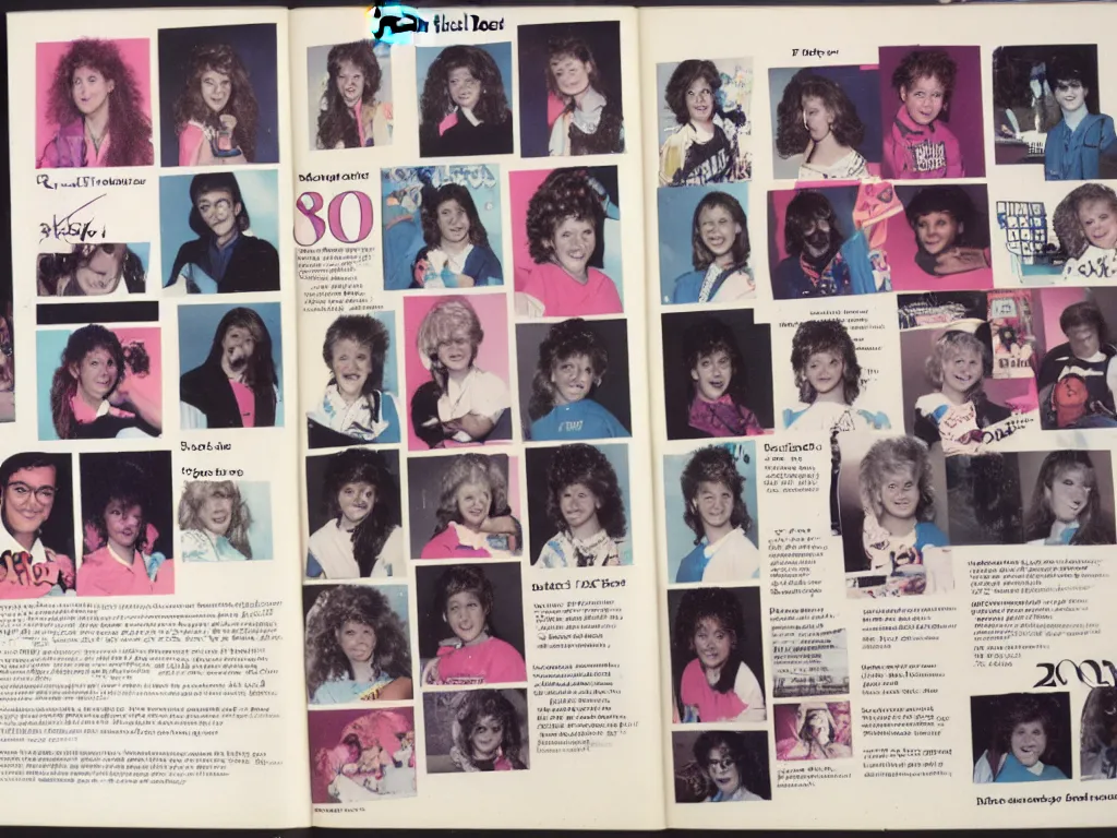 Image similar to 8 0 s yearbook page