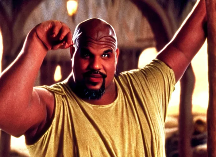 Image similar to film still of sinbad as kazaam in the movie kazaam 1 9 9 6