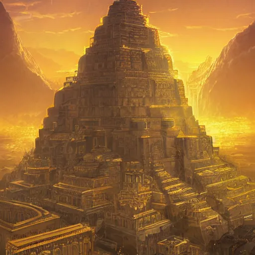 Image similar to the golden city of the gods by killian eng