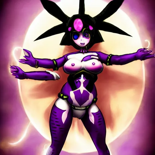 Image similar to pikachu as a Slaanesh demonette with lustful eyesl