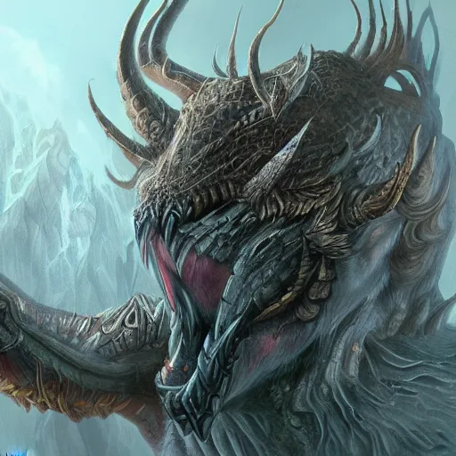 Prompt: a highly detailed portrait of a epic fantasy creature concept art