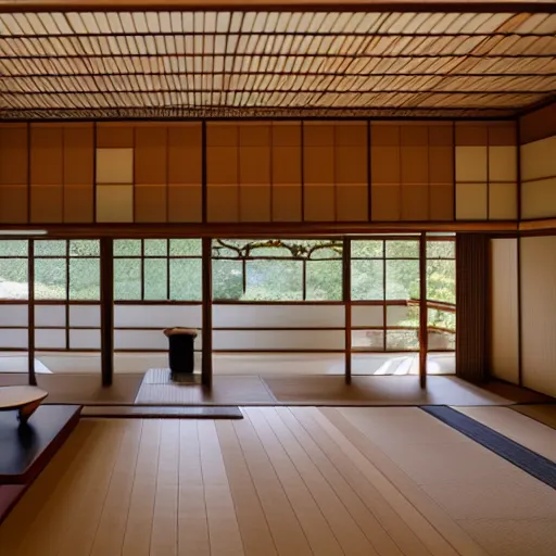 Prompt: interior of a grand japanese house