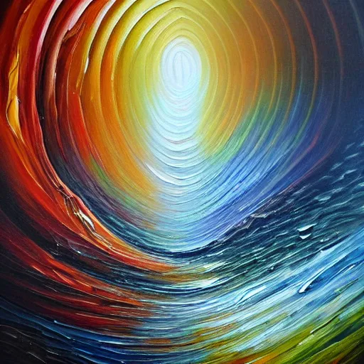 Prompt: a painting of the flow of time!! reversing! at the moment of the death!!, oil painting, a sense of wonder, a sense of awe, inspiring, majestic, highly textured