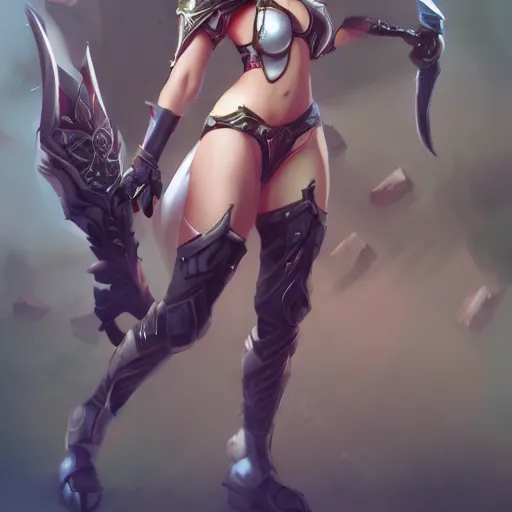 Image similar to female fantasy warrior in the style of Artgerm, WLOP, Rossdraws, trending on artstation H- 768