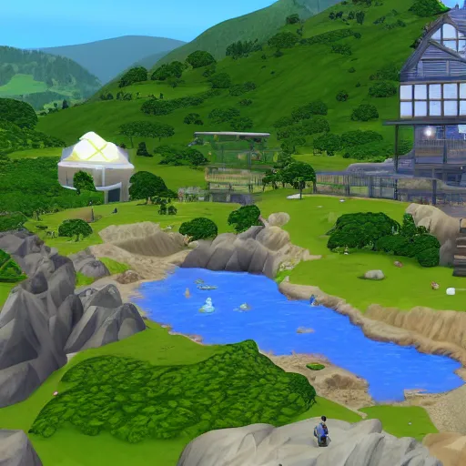 Prompt: the sims diamond mine expansion
