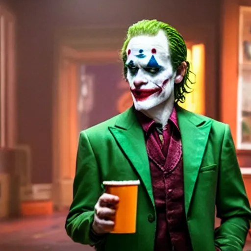 Prompt: film still of david cross as joker in the new Joker movie