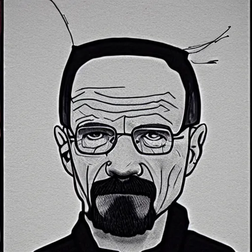 Image similar to picture of Walter White drawn by a 6-year-old