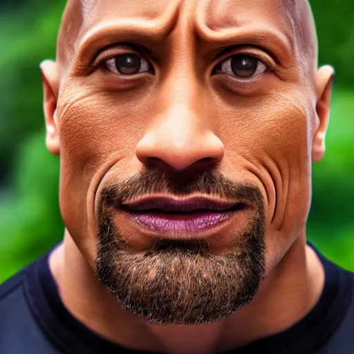 Image similar to close up photograph of very high on weed dwayne johnson, stoner eyes, dwayne johnson smoked weed, weed background, 8 k resolution