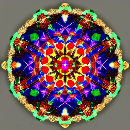 Prompt: Pysanky kaleidoscope magic circle