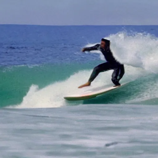 Prompt: cinematic shot of mao zedong surfing in hawaii, 8 k, very detailed, very intricate,