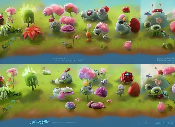 Prompt: concept art of cute candy plants for plants vs zombies game oil painting by Jama Jurabaev, extremely detailed, brush hard, artstation, for AAA game, high quality