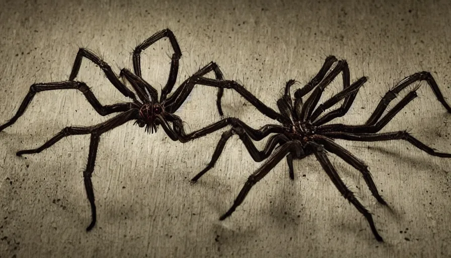 Image similar to big budget horror movie about genetically engineered super spider