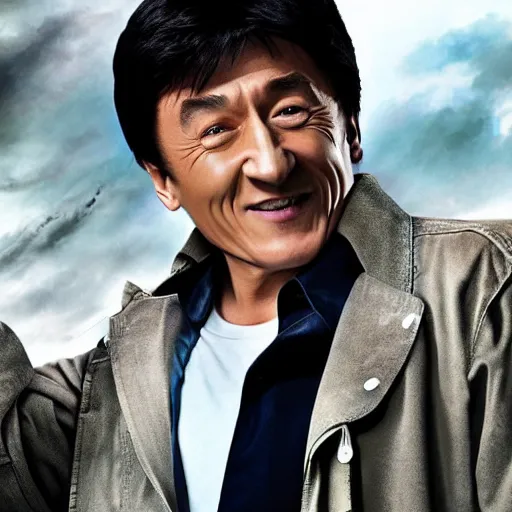 Image similar to jackie chan as dean winchester in supernatural