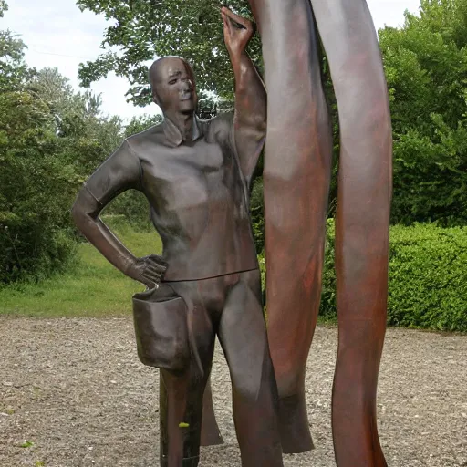 Image similar to man fished big sculpture