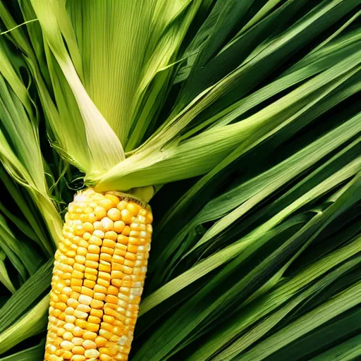 Prompt: bonduelle corn can lying on corn, studio photo, 8k, highly detailed