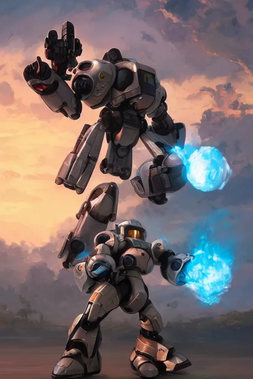 Image similar to mechwarrior 5 : mercenaries mech megaman transformer robot boss tank engine game octane render, 4 k, hd 2 0 2 2 3 d cgi rtx hdr style chrome reflexion glow fanart jesper ejsing, by rhads, makoto shinkai borderlands and by feng zhu rossdraws artstation by digital cinematic pixar and disney unreal zbrush central hardmesh