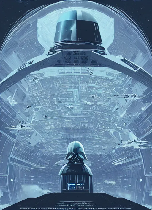 Prompt: star wars the empire strikes back movie poster, artwork by beeple, intricate, elegant, dramatic