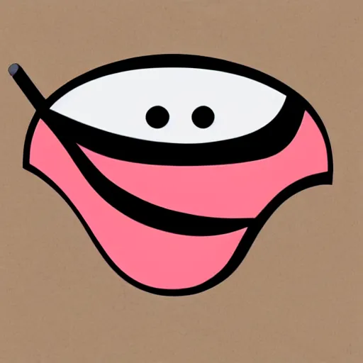 Image similar to vinyl designer toy, character head shaped as crescent, with hands and legs growing from head, creepy smiling evil face with wrinkles, holds a small knife in hand