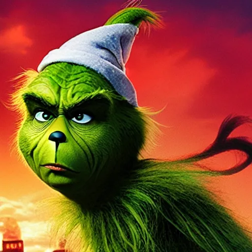 Prompt: the grinch who stole Armageddon