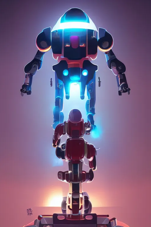 Image similar to metabots medabots medarotto medarot robot minimalist comics, behance hd by jesper ejsing, by rhads, makoto shinkai and lois van baarle, ilya kuvshinov, rossdraws global illumination ray tracing hdr radiating a glowing aura