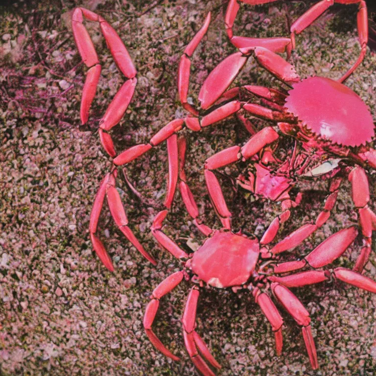 Prompt: peugeot crab carnage pink clear refrpolaroid transparenslices