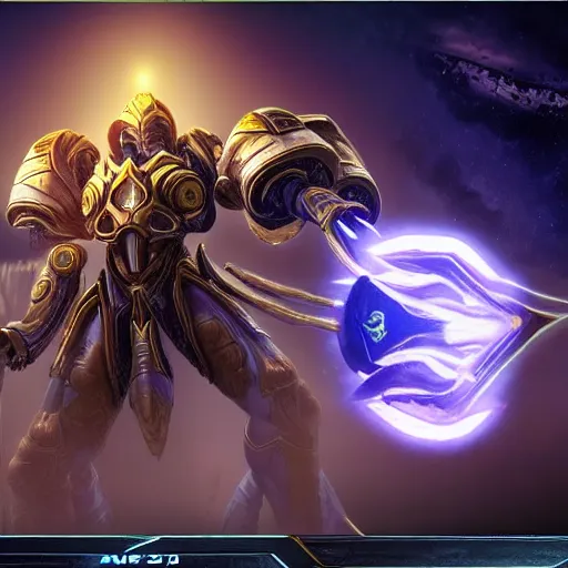 Image similar to starcraft protoss, amazing cinematic dramatic lightong, extremely detailed, hd, 4 k