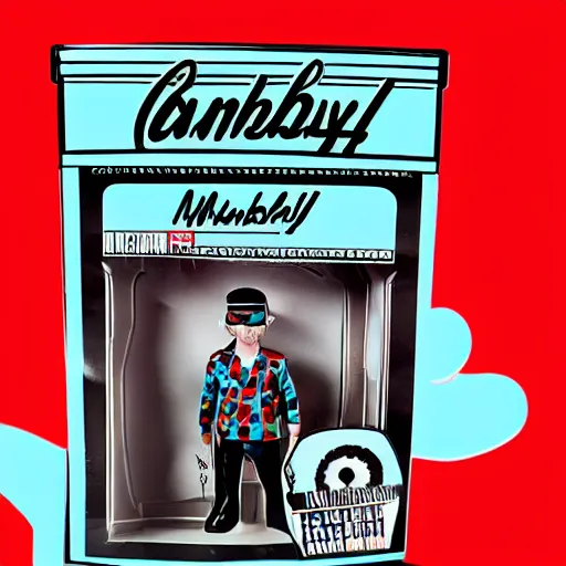 Prompt: andy warhol stop motion vinyl action figure, plastic, toy, butcher billy style