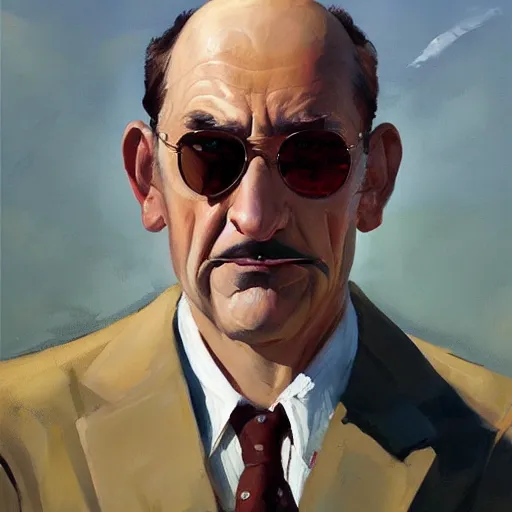 Image similar to greg manchess portrait painting of doctor eggman, medium shot, asymmetrical, profile picture, organic painting, sunny day, matte painting, bold shapes, hard edges, street art, trending on artstation, by huang guangjian and gil elvgren and sachin teng