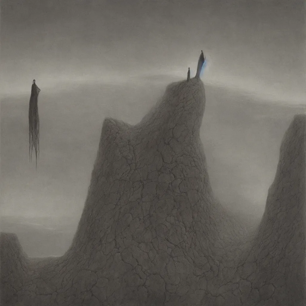 Image similar to Arena. Zdzisław Beksiński.