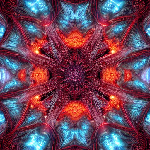 Prompt: Red Fractals , hd, intricate, hyper detailed, award winning, beautiful, 8k, digital art