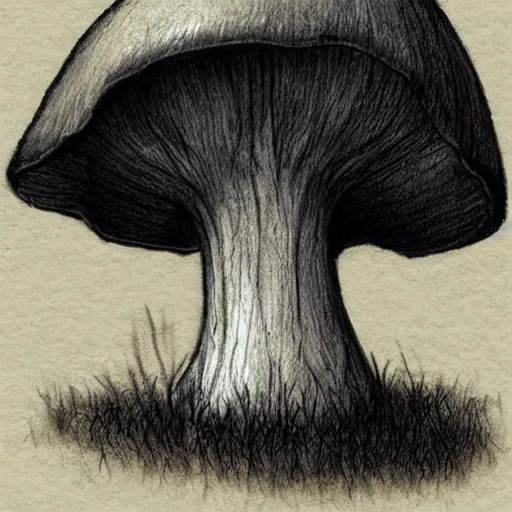 Image similar to mushroom sketch, by john kenn mortensen and alexander jansson