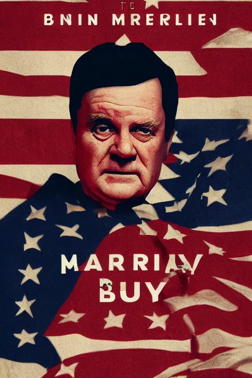 Image similar to minimal movie poster, van buren, brian doyle - murray is united states president martin van buren, solid colors, cinematic, fan art, trending on artstation