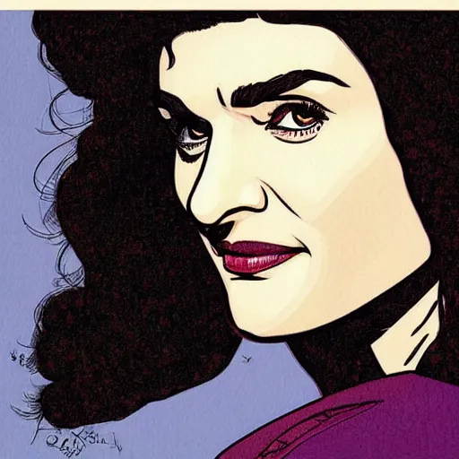 Image similar to “ rachel weisz retro minimalist portrait by jean giraud, moebius starwatcher comic, 8 k ”