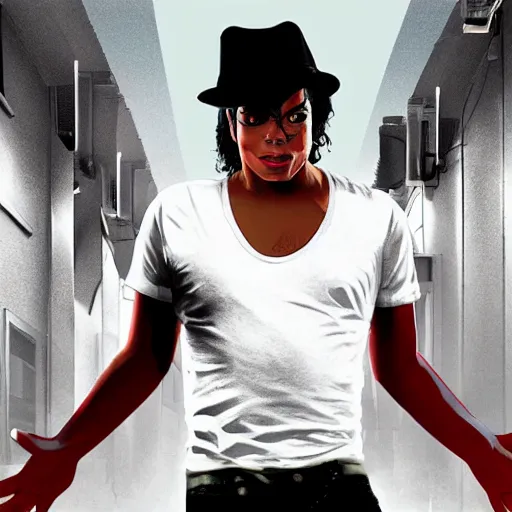 Image similar to michael jackson as a gta v cover art