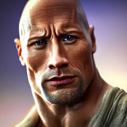 Image similar to photorealistic dwayne johnson is made of cobblestone. hyperdetailed photorealism, 1 0 8 megapixels, amazing depth, glowing rich colors, powerful imagery, 3 d finalrender, 3 d shading, cinematic lighting, artstation concept art