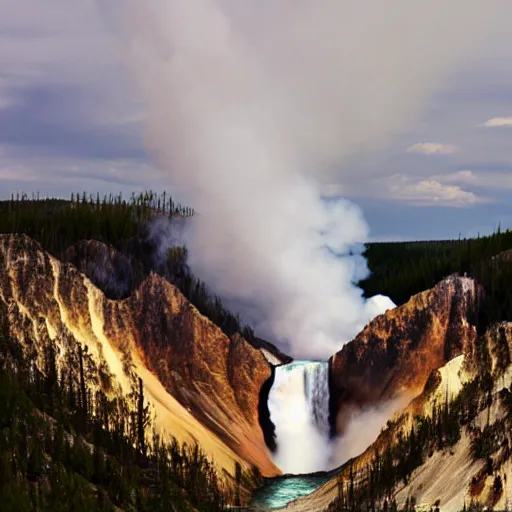 Prompt: yellowstone erupts