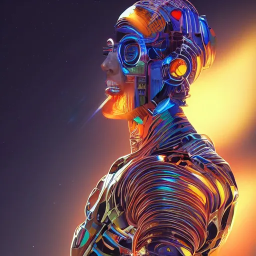 Image similar to a beautiful digital artwork of a cyborg novak djokovic by artgerm, tooth wu, dan mumford, beeple, wlop, rossdraws, james jean, marc simonetti. intricate, epic lighting, cinematic composition, hyper realistic, 8 k resolution, unreal engine 5