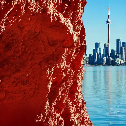 Prompt: red planet as a tourist guide in Toronto