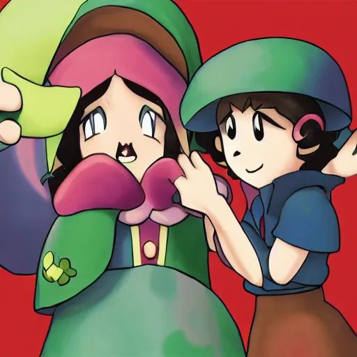 Prompt: adeleine slapping zan partizanne, pixiv