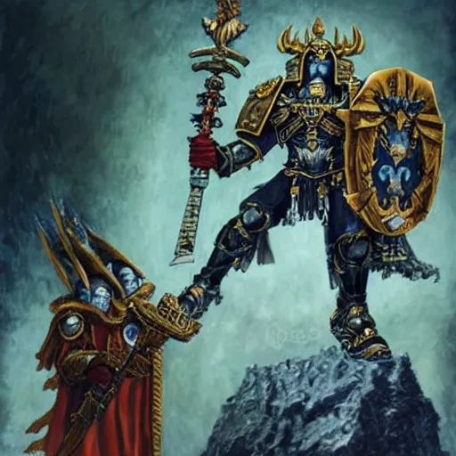 Image similar to joe biden as the emperor of mankind from warhammer 4 0 k, portrait