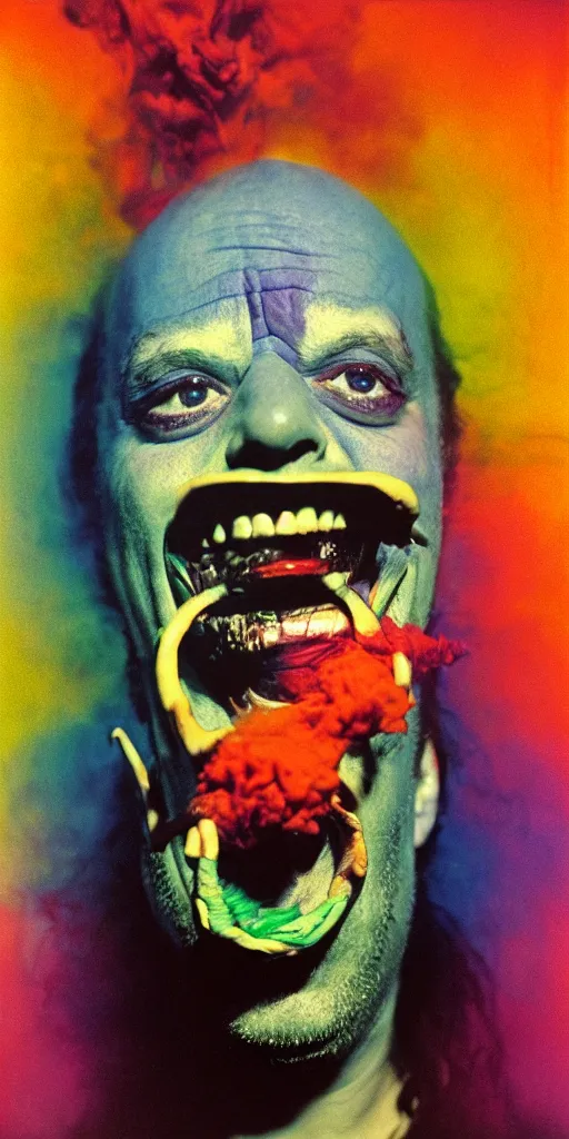 Prompt: award winning photo, the band mr bungle, smoking weed, vivid colors, happy, symmetrical face, beautiful eyes, studio lighting, wide shot art by sally mann & arnold newman