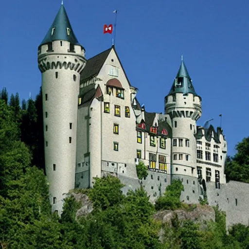 Prompt: a castle designed by adolf hitler