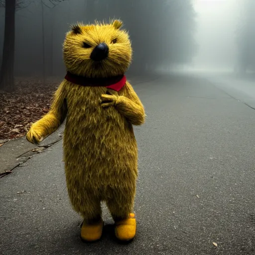 Image similar to Flat Eric talking a walk in Silent Hill