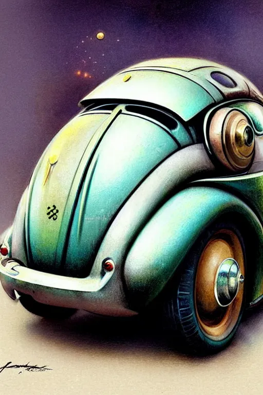 Prompt: ( ( ( ( ( 1 9 5 0 s retro future android robot fat robot scarab beetle wagon. muted colors., ) ) ) ) ) by jean - baptiste monge,!!!!!!!!!!!!!!!!!!!!!!!!!