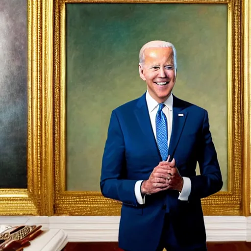 Prompt: joe biden presidential portrait