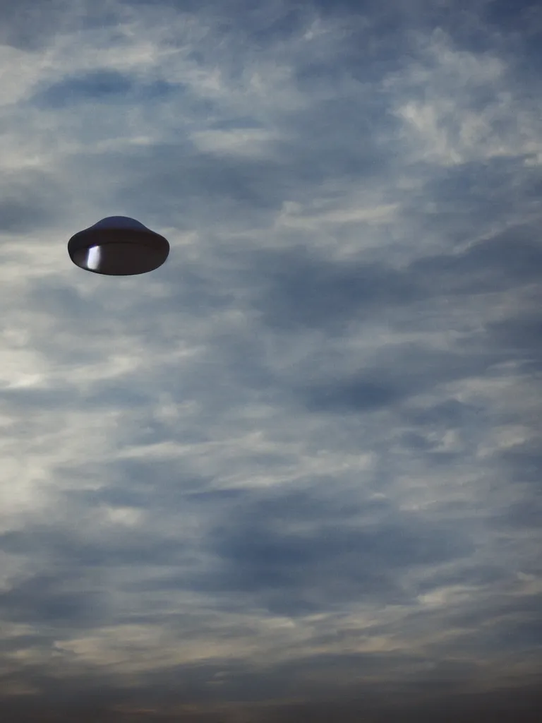 Prompt: ufo flying in the sky in toulouse, blue sky, motion blur, eerie, realistic, realistic, realistic, realistic, realistic, realistic, realistic,