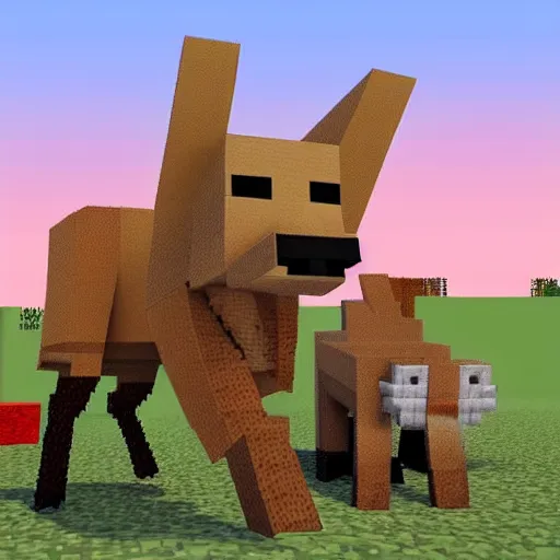 Prompt: a minecraft kangaroo